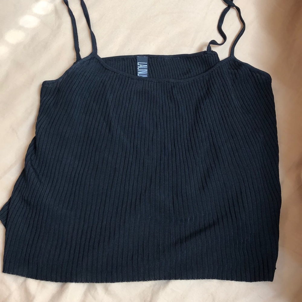 Laundry By Shelli Segal black crop top